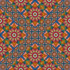 ethnic floral seamless pattern. abstract ornament pattern