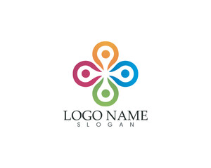 Community people care logo and symbols template