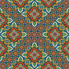 ethnic floral seamless pattern. abstract ornament pattern