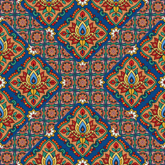 ethnic floral seamless pattern. abstract ornament pattern