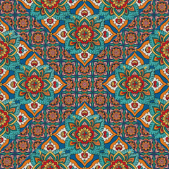 ethnic floral seamless pattern. abstract ornament pattern