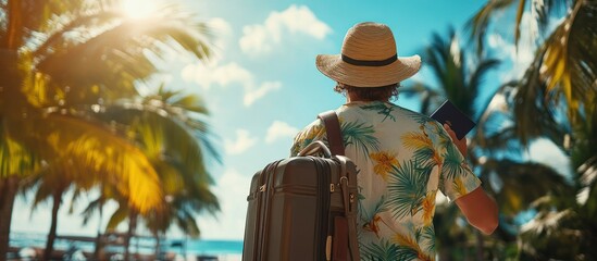 Traveler in Tropical Paradise
