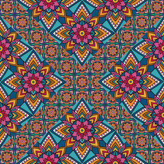 ethnic floral seamless pattern. abstract ornament pattern