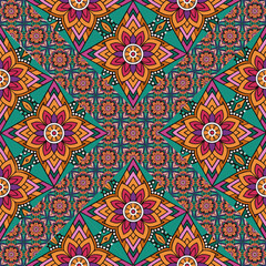 ethnic floral seamless pattern. abstract ornament pattern