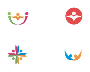 Community people care logo and symbols template