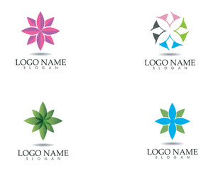 Flower Sign for Wellness, Spa and Yoga. Vector Illustration