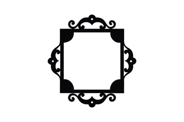 Elegant Black and White Ornate Frame Design
