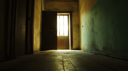 Light at the End of a Dark Hallway: An Abandoned Building's Mysterious Glow