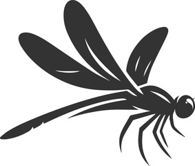 Dragonfly vector silhouette black