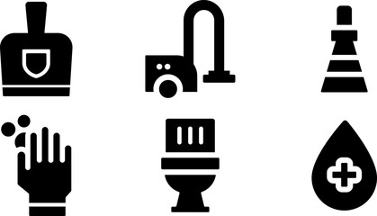 Modern Rounded Filled Hygiene Routinel Icon Set