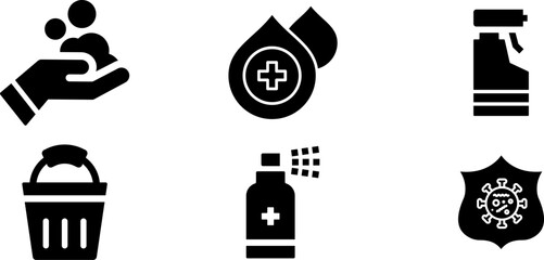 Modern Rounded Filled Hygiene Routinel Icon Set