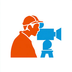 construction worker with helmet. Generative AI