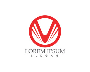 V letters business logo and symbols template..