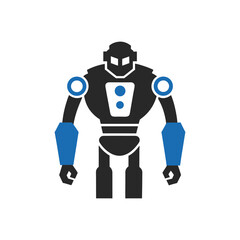 Futuristic Robot, Head, Icon, Set, Logo Design for AI and Automation
