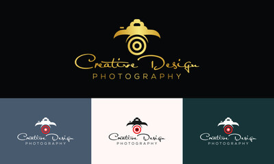 Creative Design Gold and White Variation Photography Logo