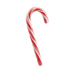 A Delightfully Twisted Candy Cane with Classic Red and White Stripes, Perfect for Holiday Decorations and Sweet Treats During the Festive Season.