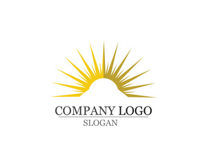 Fototapeta premium Sun logo and symbols star icon web Vector -