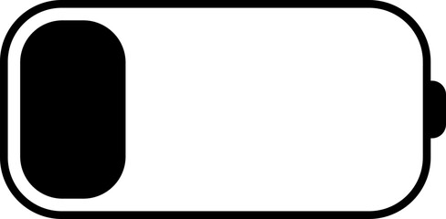 Battery charging icon. Silhouette design element related to mobile vector isolated on transparent background, animated charging low to full charge. lighting power symbol for web and app