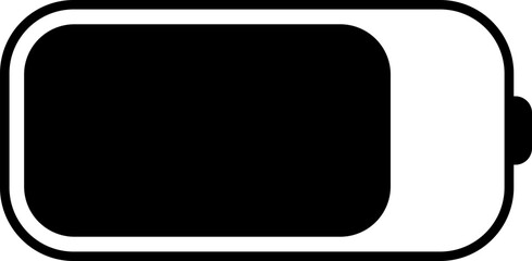 Battery charging icon. Silhouette design element related to mobile vector isolated on transparent background, animated charging low to full charge. lighting power symbol for web and app