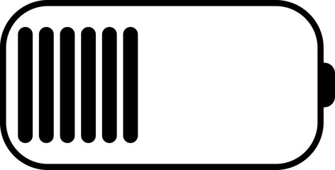 Battery charging icon. Silhouette design element related to mobile vector isolated on transparent background, animated charging low to full charge. lighting power symbol for web and app