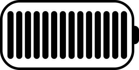 Battery charging icon. Silhouette design element related to mobile vector isolated on transparent background, animated charging low to full charge. lighting power symbol for web and app