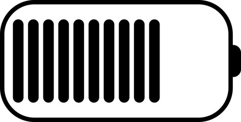 Battery charging icon. Silhouette design element related to mobile vector isolated on transparent background, animated charging low to full charge. lighting power symbol for web and app