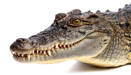 Fototapeta premium Close-up of a young crocodile's head