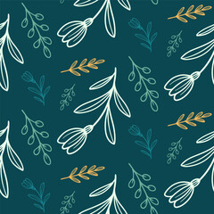 Floral seamless pattern minimalist trendy design