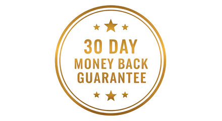 Gold 30Day MoneyBack Guarantee Seal.