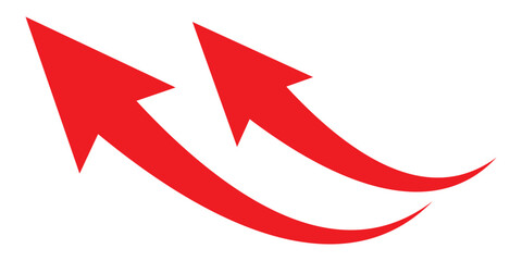 Curved arrow icon vector. Arrow pointer icon sign symbol vector. Arrow right vector icon illustration isolated on white background