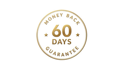 Gold 60Day MoneyBack Guarantee Seal.