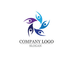 Community people care logo and symbols template