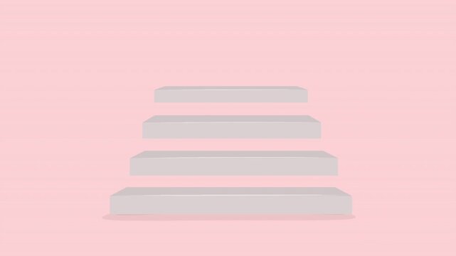 Road to success concept, climbing the stairs, vector illustration
