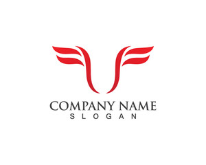 Wings bird falcon sign abstract template icons app