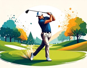 Golf player in action (1)