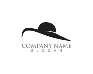 Hat woman vector symbols logo black color