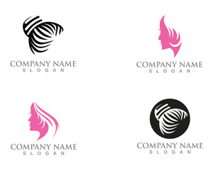 hair woman and face logo and symbols