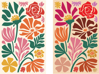 Colorful floral arrangements create a vibrant botanical display