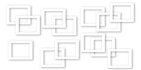 White and gray overlap triangle geometric technology pattern. gray rectangle frames with soft shadows white square line technology concept .White triangular beautiful tech layout triangle background.