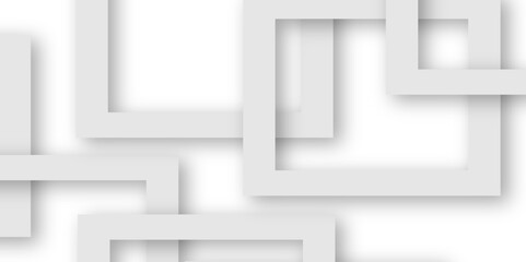 White and gray overlap triangle geometric technology pattern. gray rectangle frames with soft shadows white square line technology concept .White triangular beautiful tech layout triangle background.