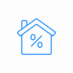 house percentage icon sign vector