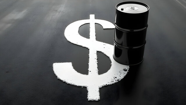 Time-Lapse Concept of Melting Dollar Barrel