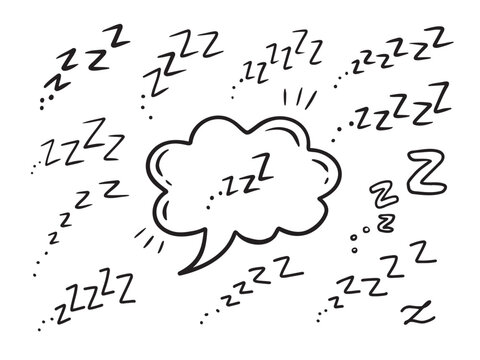 Zzz icon, sleep sign. Snoring symbol, zzzz pictogram, snore sign, sound vector illustration
