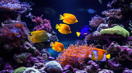 coral reef is a vibrant and bustling community of fish 