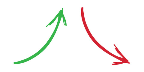 Hand drawn arrow symbol. Business clipart. Single element for design