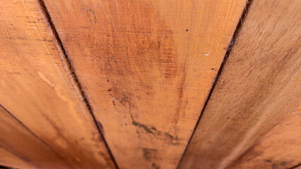 Detailed view of rustic wooden planks exhibiting aged texture and natural wood grain patterns