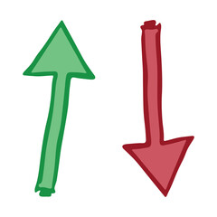 Hand drawn arrow symbol. Business clipart. Single element for design