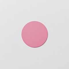 Minimalistic Pink Circle on White Background Featuring Simple Geometric Design for Modern Aesthetic