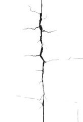 cracked ground with cracks line, crack on concrete
