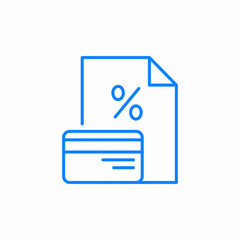 credit card interest icon sign vector